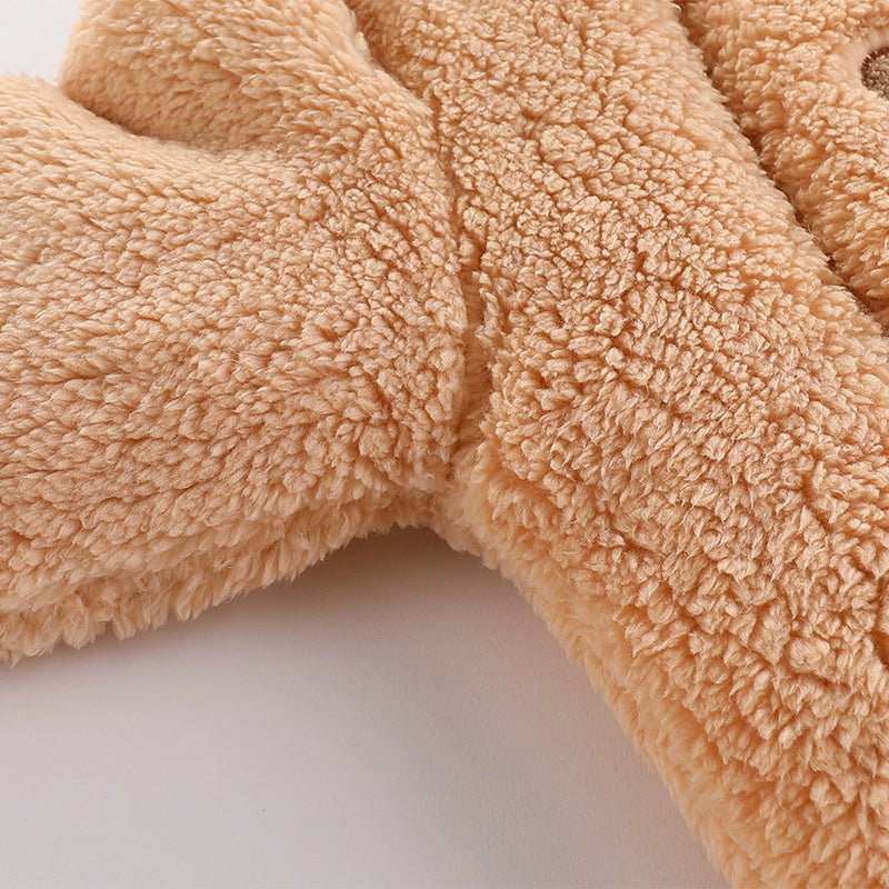 nid-ange-bebe-brun-ourson-oreille-style-animale-nid-d'ange-siege-auto-parent-actif-bébé-aventure-turbulette-gigoteuse-joie-de-bébé-tissu-couture-haute-qualité-durable