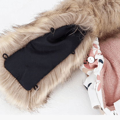Chanceliere-bebe-chanceliere-multifonction-chaud-douillet-durable-sortie-hivernale-temps-froid-promenade-hiver-cocon-amour-fleurit-fleur-baby
