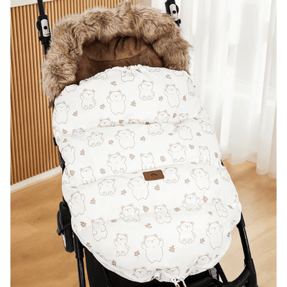 chancelière-pattes-ourson-blanche-confort-absolue-respirant-maintien-chaleur-saison-fraiche-hiver