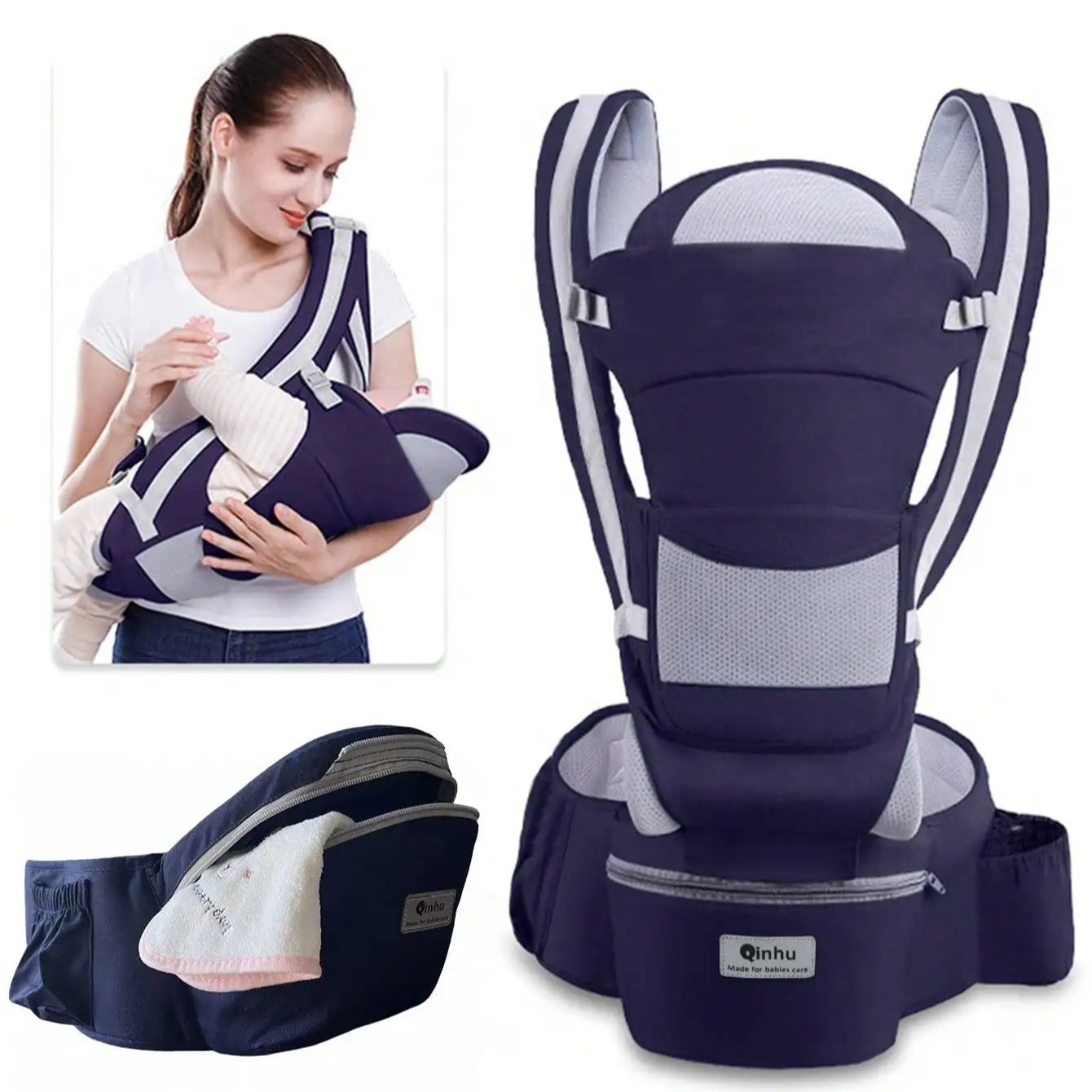 PORTE BÉBÉ - ERGOPLUS™ - BLEU FONCÉ