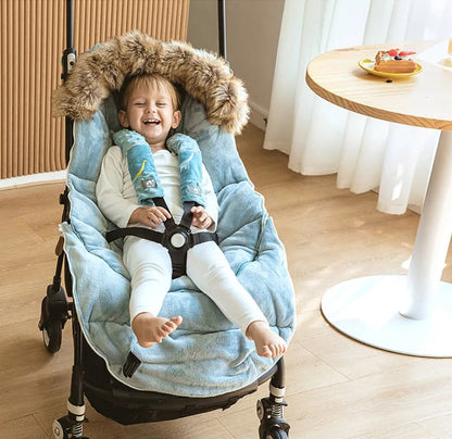 chancelière-poussette-joie-de-bebe-securitaire-durable-chaud-douillet-parc-voyage-promenade-hiver-multifonctionnel-sac-de-couchage-bleu-turquoise