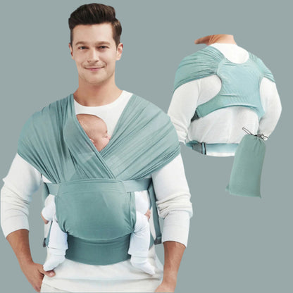 écharpe-porte-bebe-vert-sac-appui-support-dos-meilleur-confort-attache-taille