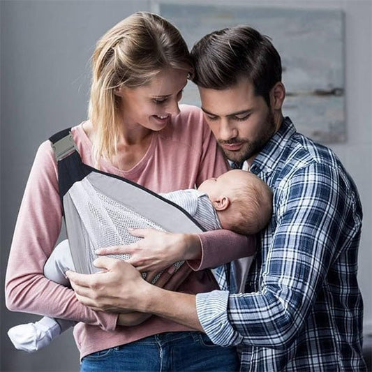 echarpe-de-portage-porte-echarpe-bebe-balade-collade-main-libre-parent-actif-accessoire-transport-bebe