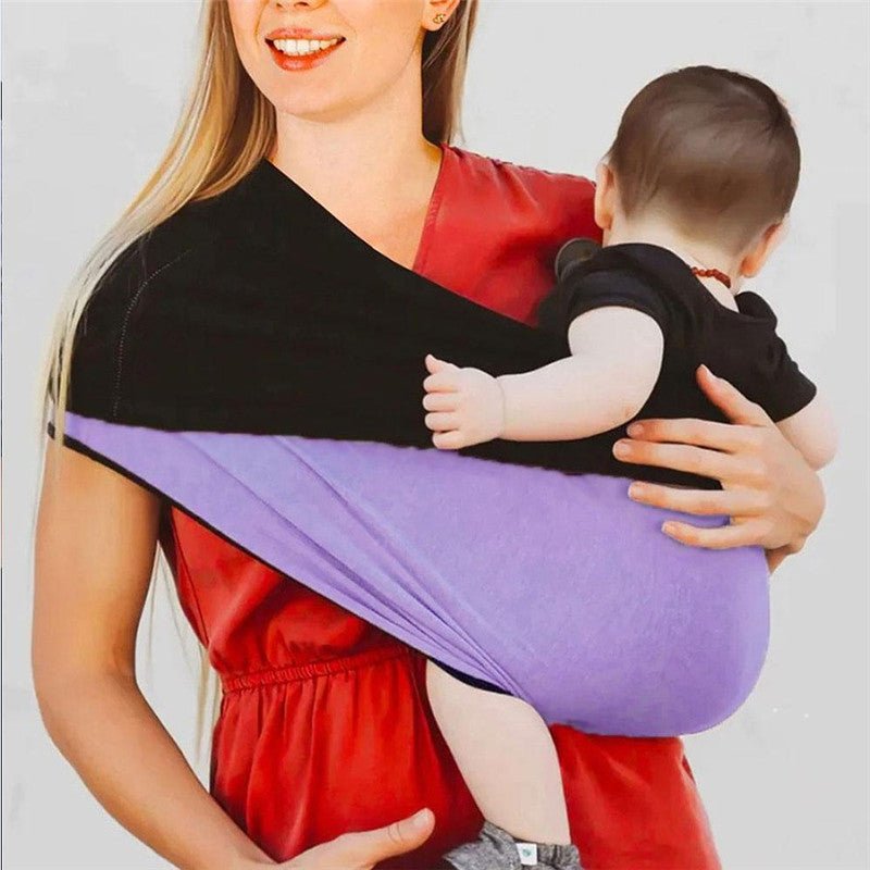 echarpe-de-portage-bebe-mauve-et-noir