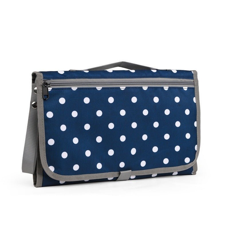 matelas-a-langer-motif-pois-portable-accessoire-voyage-bébé-joie-de-bébé