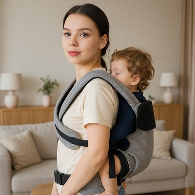 porte-bebe-gris-berceau-bretelles-en-x-support-optimal-optimisation-positionnement-derriere