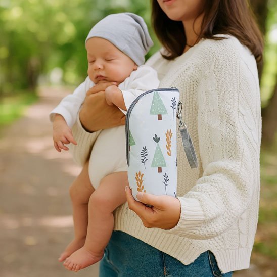 porte-biberon-activité-exterieur-parc-soleil-nature-avec-bébé-joie-de-bébé