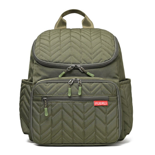 sac-a-langer-vert-vert-kaki-multifonctionnel-rouge-poche-élastique-isothermique-bibreon-espace-genereux-sac-de-voyage-transport-bébé-joie-de-bébé-accessoires-déplacement-nourrisson-gamin-bambin