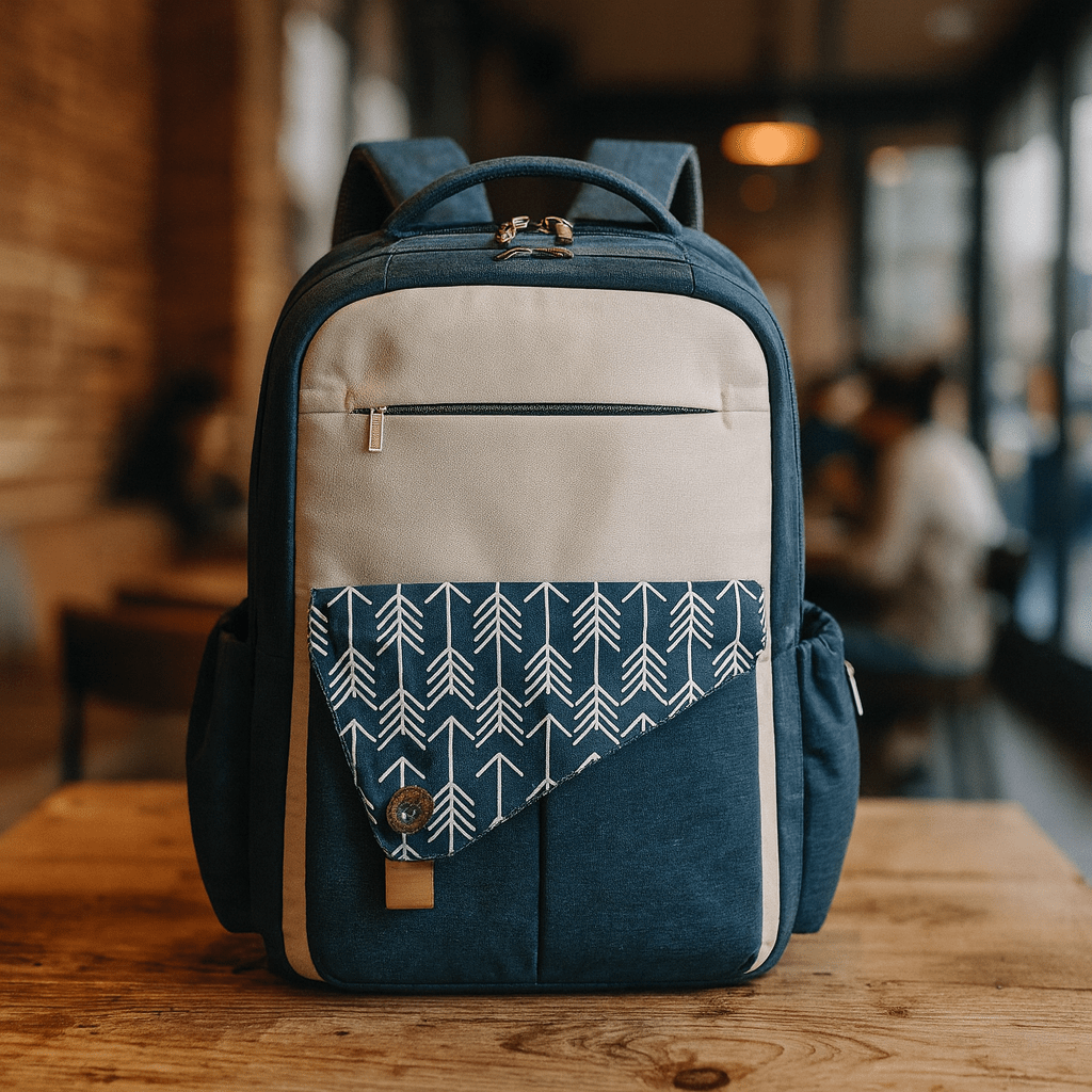 sac-a-dos-a-langer-vert-turquoise-style-moderne-poches-laterale-accessible-avec-main-sac-à-langer-joie-de-bébé