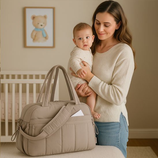 sac-a-langer-sac-doudi-maman-gris-preparation-organisation-bébé-maman-parent-actif-sortie-balade-bébé